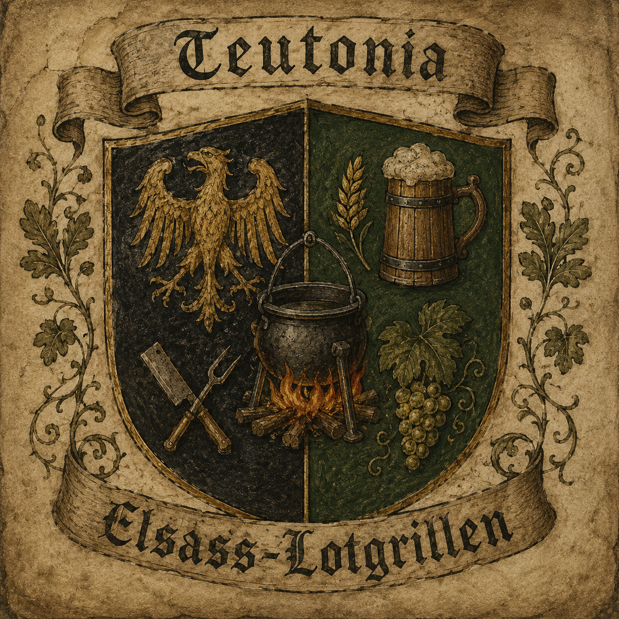 Altes Teutonia-Wappen aus dem Jahr 1218